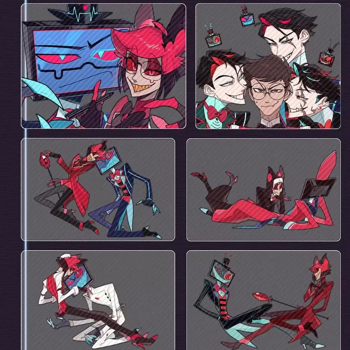 [BUNJANG] Hasbeen Hotel Vox Alastor Unofficial Card Set (6 Cards) / 해즈빈 호탤 복스 알래스터 비공식 카드 6장 판매합니다.