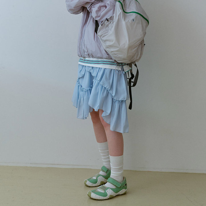 [BUNJANG] No Contents Frill Chiffon Skirt / 노컨텐츠 프릴 쉬폰 스커트