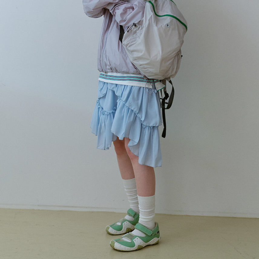 [BUNJANG] No Contents Frill Chiffon Skirt / 노컨텐츠 프릴 쉬폰 스커트