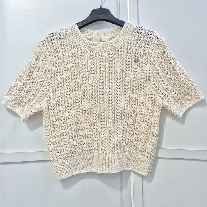 [BUNJANG] IT MICHAA Punch Short Sleeve Knit Sweater / 잇미샤 펀칭 반팔 니트 스웨터