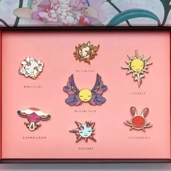 [BUNJANG] BTS x James Jean Collaboration Limited Edition Seven Badges Set / BTS x James Jean 콜라보 세븐 뱃지 세트 한정판