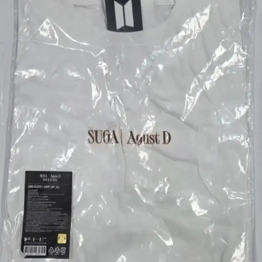 [BUNJANG] BTS Suga Agust D Tour D-Day Long Sleeve T-Shirt White XL / (3일간세일)BTS 슈가 Agust D 투어 롱슬리브 티셔츠