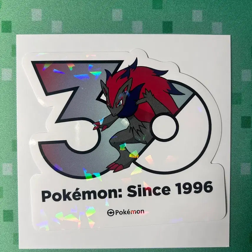 [BUNJANG] Pokemon 30th Anniversary Zoroark Logo Sticker / (교환/판매) 포켓몬 30주년 로고 스티커 조로아크