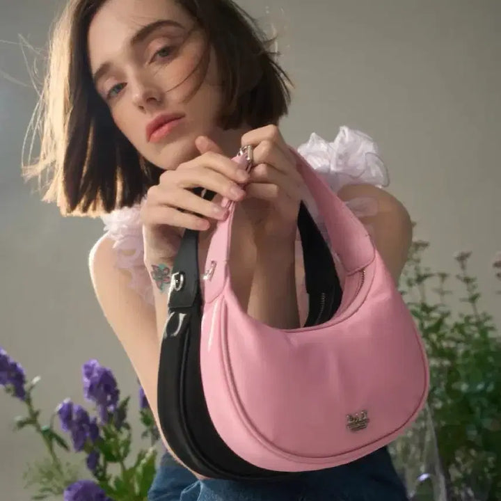 [BUNJANG] Amanda Mini Hobo Bag Shoulder Bag Pink / lap랩아만다미니호보백숄더백핑크프라다저렴이가방토트백딸기우유