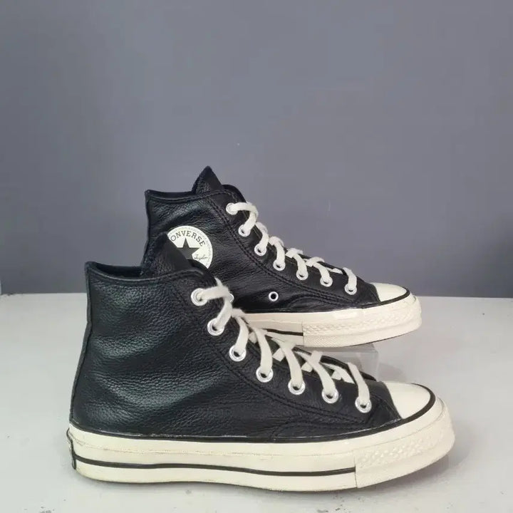 [BUNJANG] Hyoja Vintage Converse Chuck Taylor Leather Black High Top / 효자빈티지 240 컨버스 척테일러 레더 블랙하이