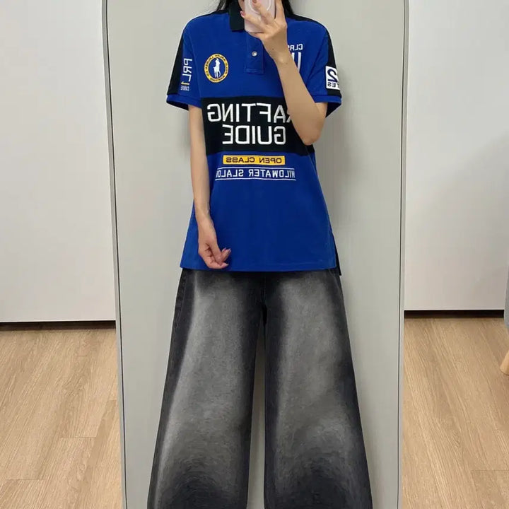 [BUNJANG] Polo Ralph Lauren Big Pony Lifting Guide Collar Short Sleeve T-Shirt / 폴로 랄프로렌 빅포니 레프팅 가이드 카라 반팔 티셔츠