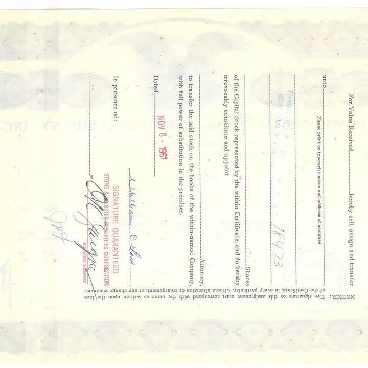 [BUNJANG] Commonwealth Oil Refining Company CORCO K-141 1,000 Shares Common Stock Certificate 1959 / [역사물: 실물 주식 증서] CORCO   K-141
