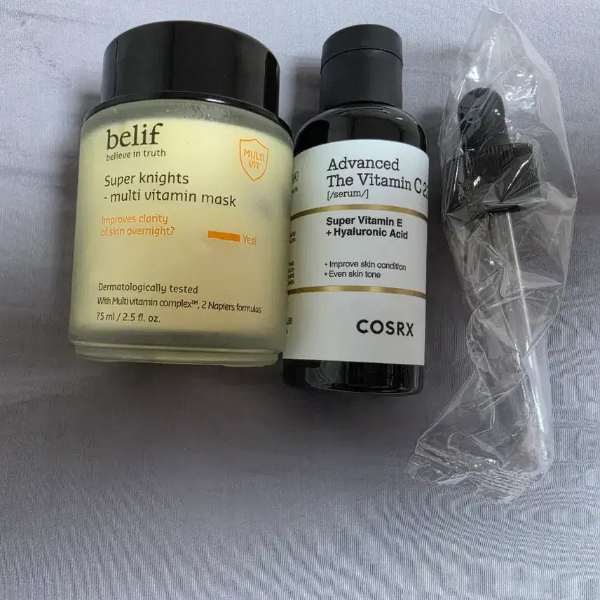 [BUNJANG] COSRX Vitamin C 23 Serum &amp; Belif Multi Vitamin Mask Bundle Set / 일괄)) 코스알엑스 비타민c 23세럼 &amp; 빌리프 비타민 마스크