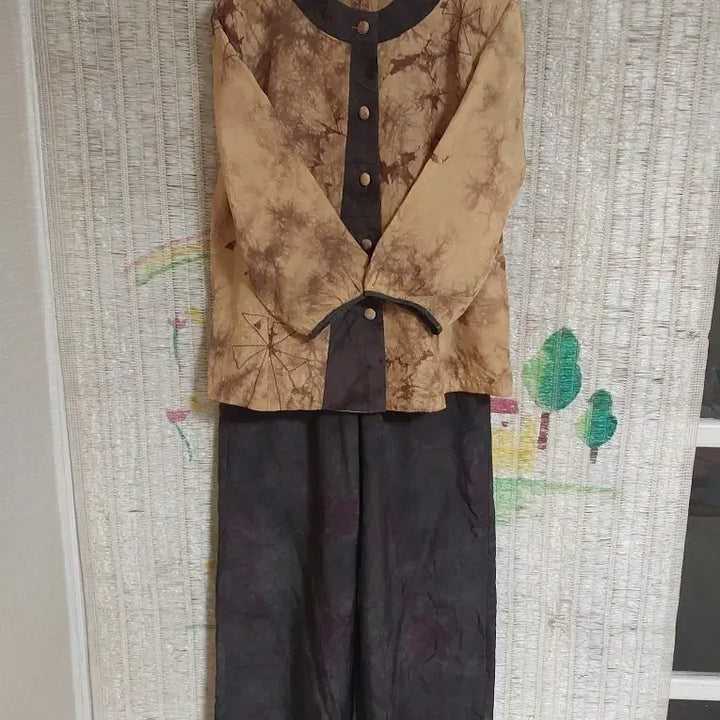[BUNJANG] Natural Dyed Blouse and Pants Set / 천연염색 블라우스+ 바지 세트