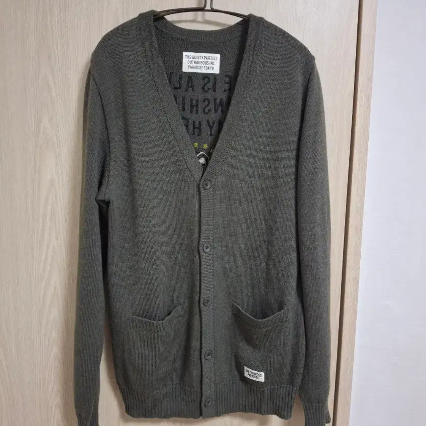 [BUNJANG] WACKO MARIA 16ss Embroidered Wool Cardigan L / 16ss WACKO MARIA 자수 울 가디건 L