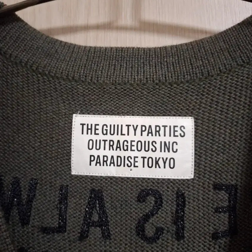 [BUNJANG] WACKO MARIA 16ss Embroidered Wool Cardigan L / 16ss WACKO MARIA 자수 울 가디건 L