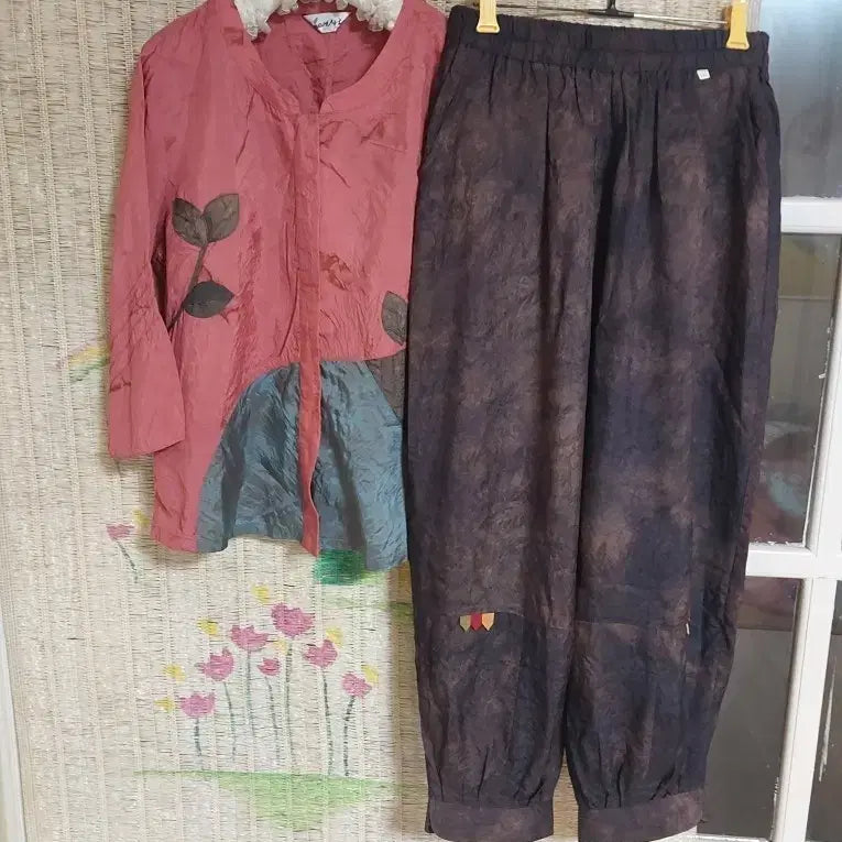 [BUNJANG] 100% Korean Rayon Top and Bottom Set / 국산 인견100% 스타일 상하의 세트