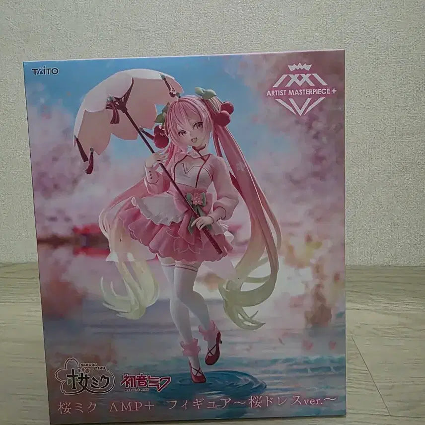 [BUNJANG] Taito Vocaloid Hatsune Miku Sakura Miku AMP+ Figure (Sakura Dress Ver.) / 타이토 벚꽃미쿠 AMP+ 피규어 벚꽃드레스ver. 택포 2.5