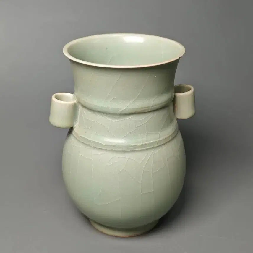 [BUNJANG] Chinese Celadon Porcelain Twin Vase (Qing Dynasty Mid-Period Longquan Kiln) / [진품] 청대 중기 용천요 청자 쌍이준 중국도자기 골동품 고미술품