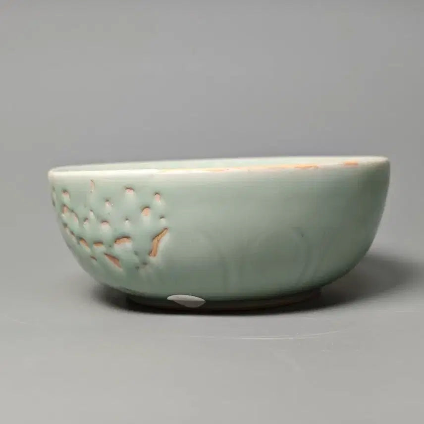 [BUNJANG] Chinese Qing Dynasty Celadon Porcelain Double-Gourd Vase with Lattice Carving / [진품] 청대 중기 분청유 투각 공명문 완 중국도자기 골동품 고미술품