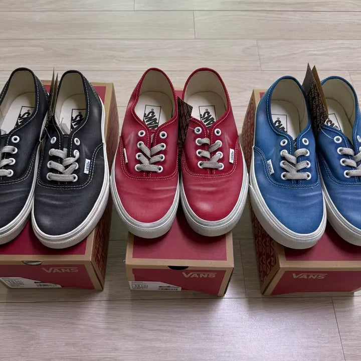 [BUNJANG] Vans Authentic Wave Washed Bundle Set / 반스 어센틱 웨이브 워시드 3종 일괄 - 235 사이즈