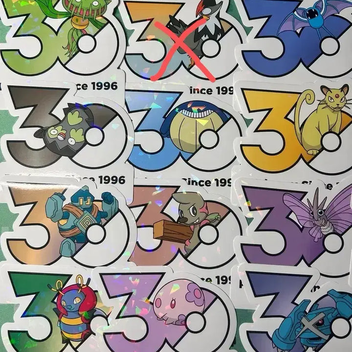 [BUNJANG] Pokemon 30th Anniversary Logo Stickers / 포켓몬 30주년 로고 스티커 판매/교환