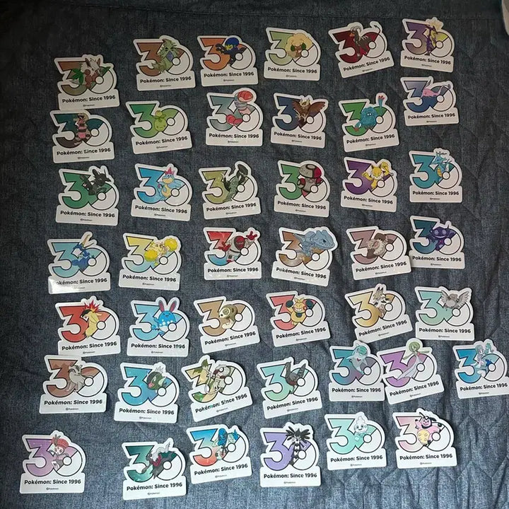 [BUNJANG] Pokemon 30th Anniversary Stickers / 포켓몬 30주년 기념 스티커 판매/교환