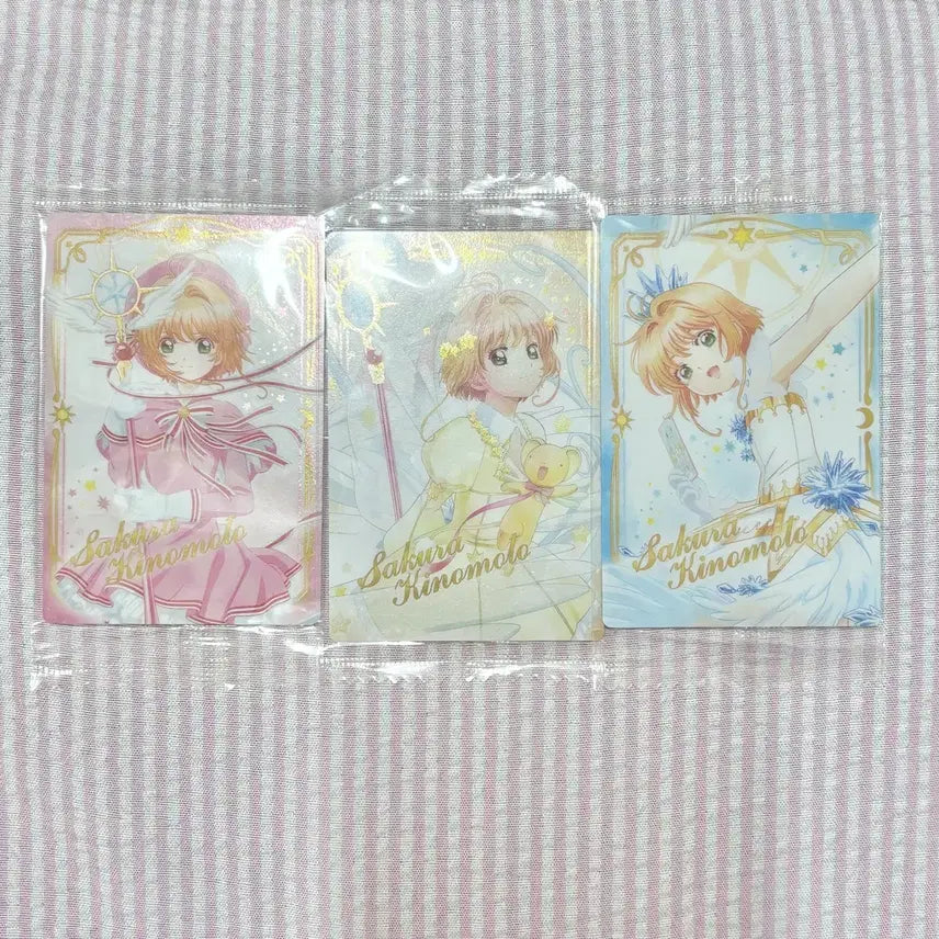 [BUNJANG] Cardcaptor Sakura Cherry Wafer Card Bundle Set / 카드캡터 사쿠라 체리 웨하스 카드 3장 일괄