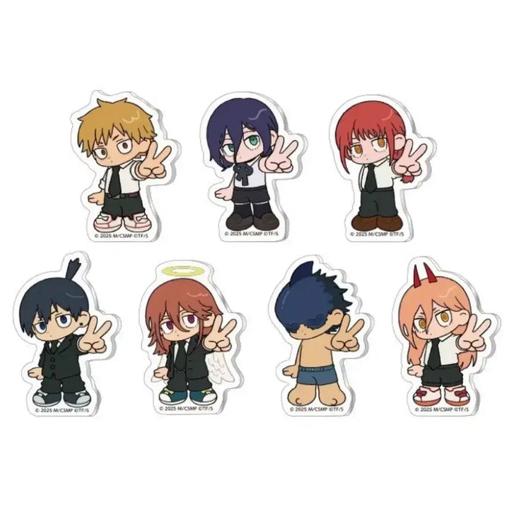 [BUNJANG] Chainsaw Man Acrylic Sticker Bundle Set (Unsealed) - Featuring Reze, Denji, Aki, Angel, Power, Makima / 체인소맨 아크릴 스티커 미개봉 레제 덴지 아키 천사 파워 마키마