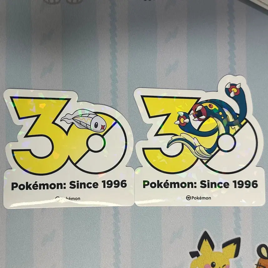 [BUNJANG] Pokemon 30th Anniversary Logo Sticker - Jeri, Jeriderf / [포켓몬 30주년 기념 로고 스티커] 저리어, 저리더프