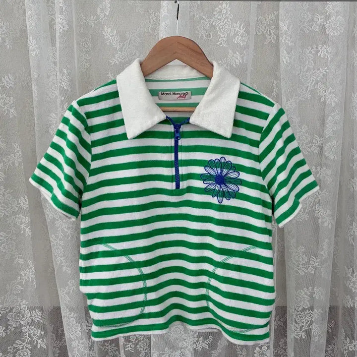 [BUNJANG] Mardi Mercredi Actif Terry Zip-Up Top Green / F) 마르디 메크르디 악티프 테리 집업 탑 그린