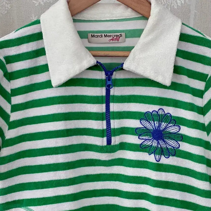 [BUNJANG] Mardi Mercredi Actif Terry Zip-Up Top Green / F) 마르디 메크르디 악티프 테리 집업 탑 그린