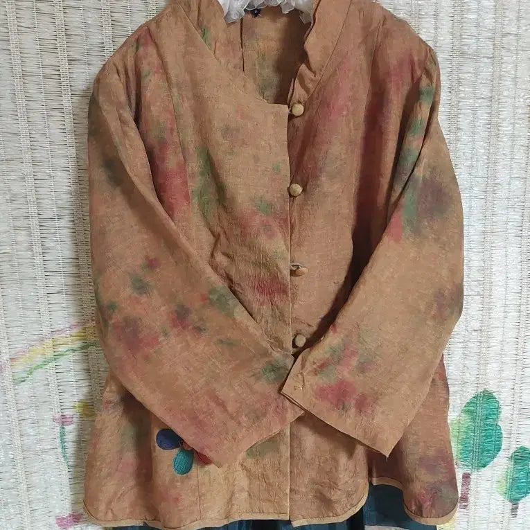 [BUNJANG] Natural Dyed Jacket and Skirt Set (Plus Size) / 천연염색 자켓 스커트 세트 빅사이즈