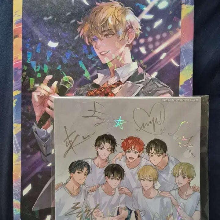 [BUNJANG] Debut or Die Volume 1 &amp; 2 Novel Set + Illustration Autograph Board / 데못죽 1, 2권 단행본 + 일러스트 사인보드