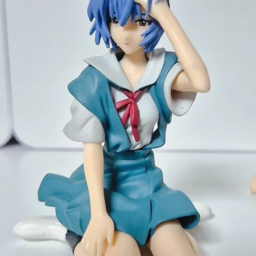 [BUNJANG] Evangelion Rei &amp; Asuka Sitting Figures Bundle Set / 일괄) 에반게리온 레이 아스카 좌상 고전 미소녀 피규어