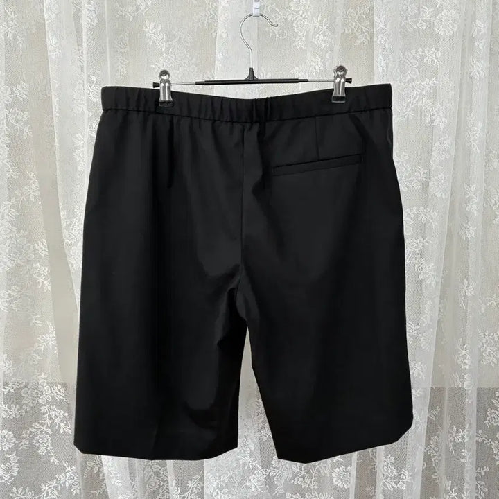 [BUNJANG] COS Black Summer Wool Blend Banding Slack Shorts / 52) 코스 COS 밴딩 슬랙스 반바지 블랙