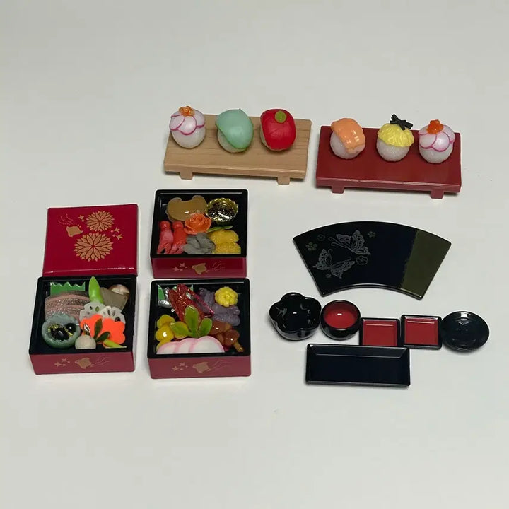 [BUNJANG] Japanese Miniature Lunch Box Sushi Food Gacha / 일식 미니어처 도시락 스시 초밥 식기류 핸드메이드 음식 가챠