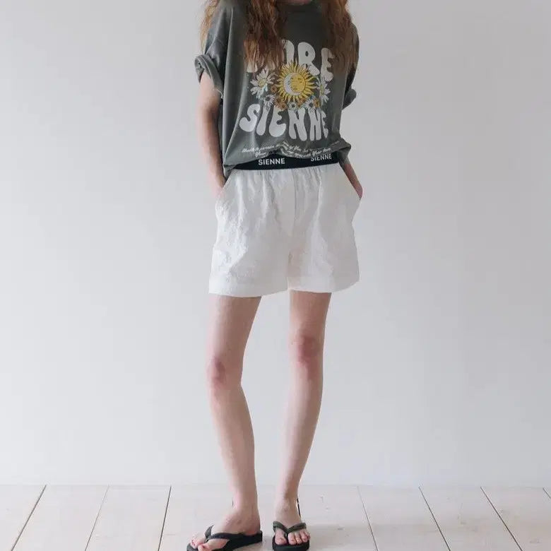 [BUNJANG] Sienne Jacquard Punch Banding Boxer Pants / 시엔느 자카드 펀칭 밴딩 복서 팬츠
