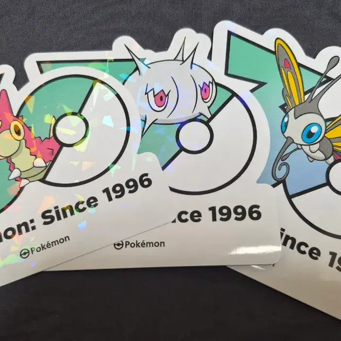 [BUNJANG] Pokemon 30th Anniversary Logo Sticker Set / 포켓몬 30주년 로고 스티커 개무소 실쿤 뷰티플라이 풀세트