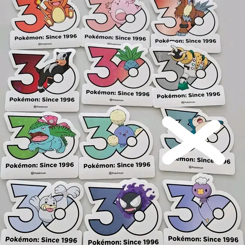 [BUNJANG] Pokemon 30th Anniversary Sticker Set / 포켓몬 30주년 스티커