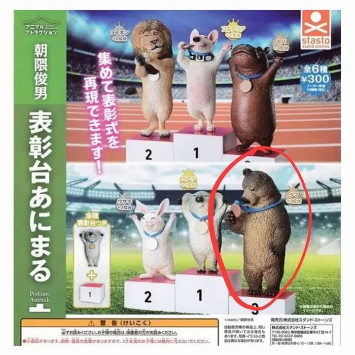 [BUNJANG] Stasto Animal Series Bear Award Figurine / Stasto 표창대 아니멀  동물 피규어 (쿠마 곰)
