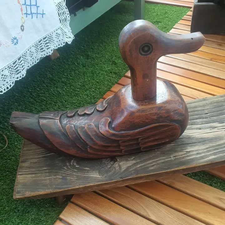 [BUNJANG] Wooden Goose Figurine / 옛날 목안.목기러기