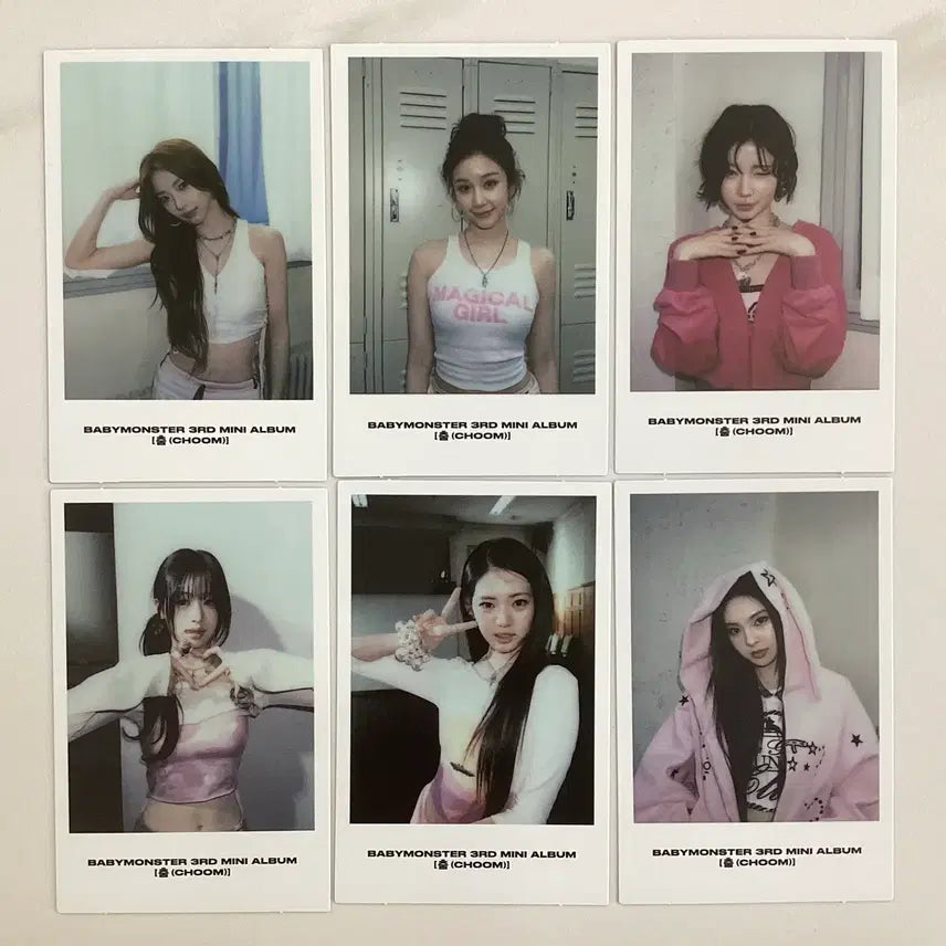 [BUNJANG] BABYMONSTER Weverse POB Bundle Set Polaroids / [6장일괄]베이비몬스터 위버스특전 폴라로이드 판매