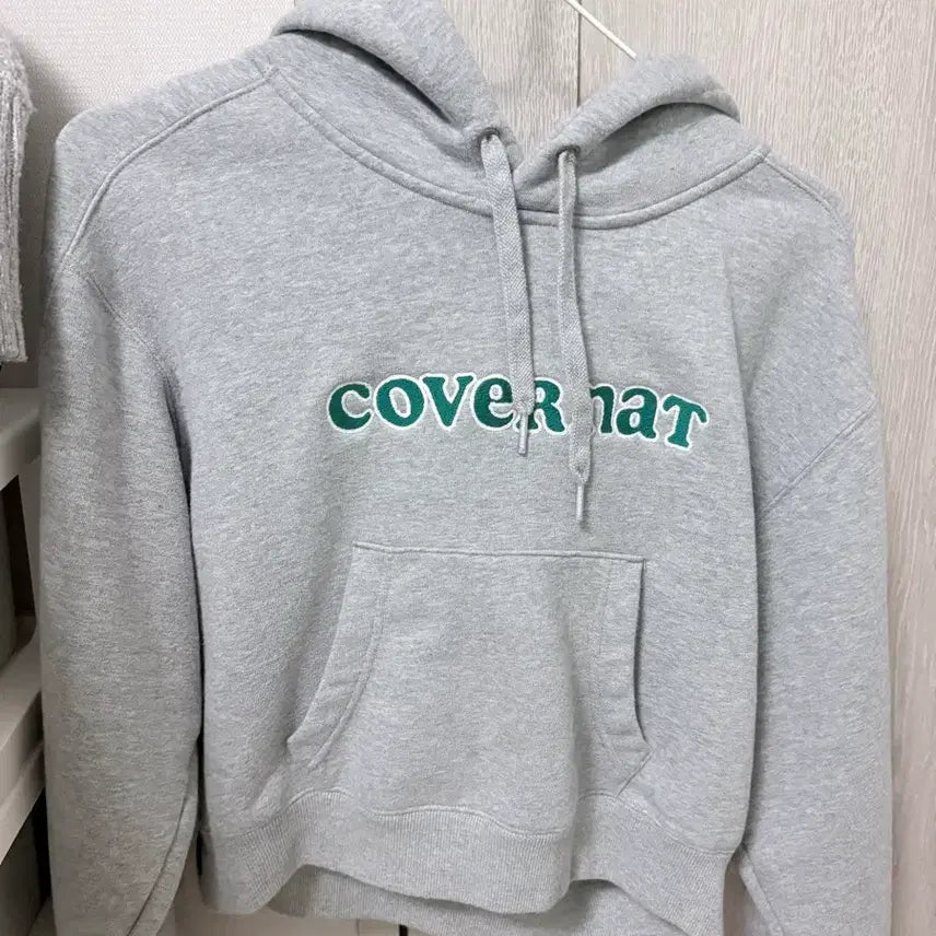 [BUNJANG] Covernat Logo Melange Hoodie S / (미사용) 커버낫 로고 멜란지 후디 S
