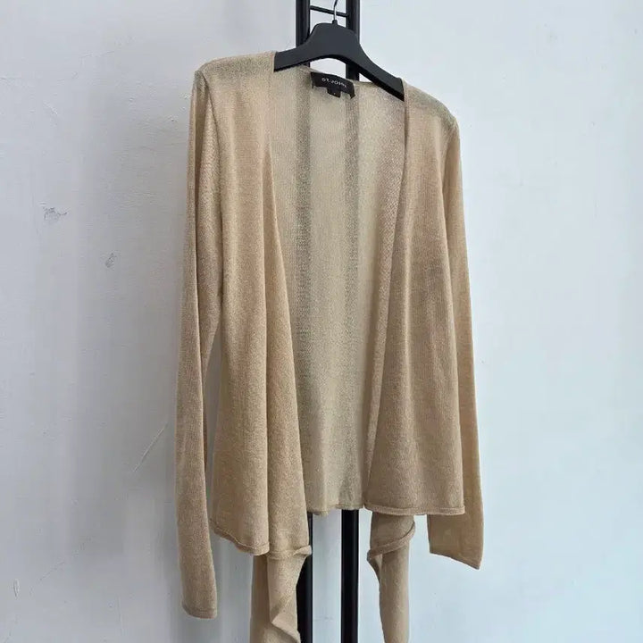 [BUNJANG] ST. JOHN Beige Cashmere 100% Midi Cardigan / 정품 센존 ST.JOHN 베이지색 미디 가디건