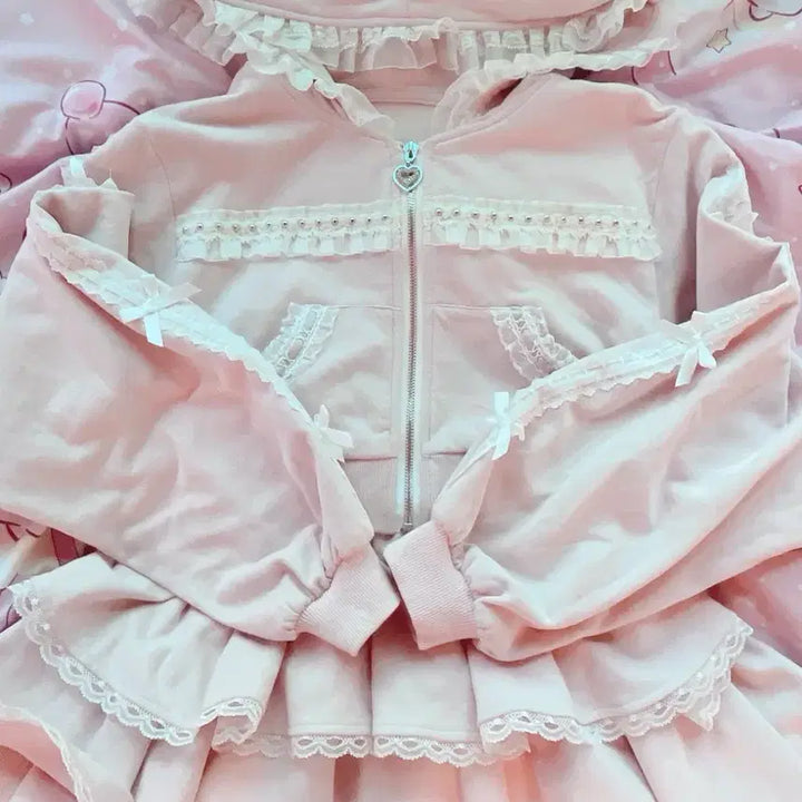 [BUNJANG] Nogenki Training Setup Pink Jirei-kei Tracksuit / 노겐키nogenki 트레이닝 셋업 핑크 양산형 지뢰계