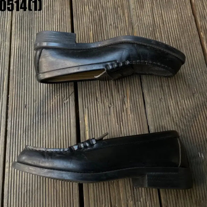 [BUNJANG] Haruta Black Leather Loafers Size 260 / HARUTA 블랙 레더 로퍼 260