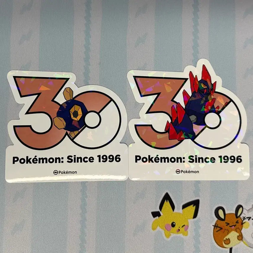 [BUNJANG] Pokemon 30th Anniversary Logo Sticker - Dangul, Gigareus / [포켓몬 30주년 기념 로고 스티커]단굴, 기가이어스