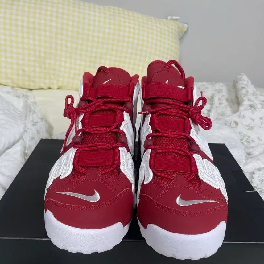 [BUNJANG] Nike Supreme Air More Uptempo Red/White / 270 나이키 슈프림 업템포 레드/화이트 박스포함