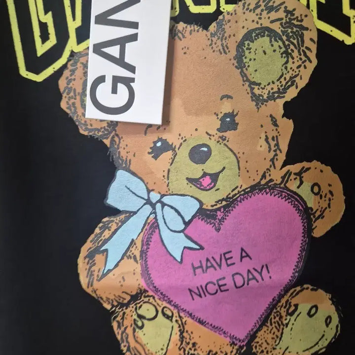 [BUNJANG] GANNI Teddy Bear Short Sleeve T-Shirt Black / 가니정품  테디베어 블랙 반팔 티셔츠 새상품