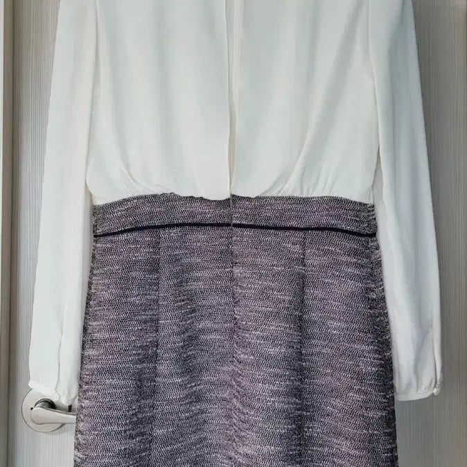 [BUNJANG] SOUP Tweed Color-Block Midi Dress / SOUP 트위드 배색 원피스 87-96-165(66)
