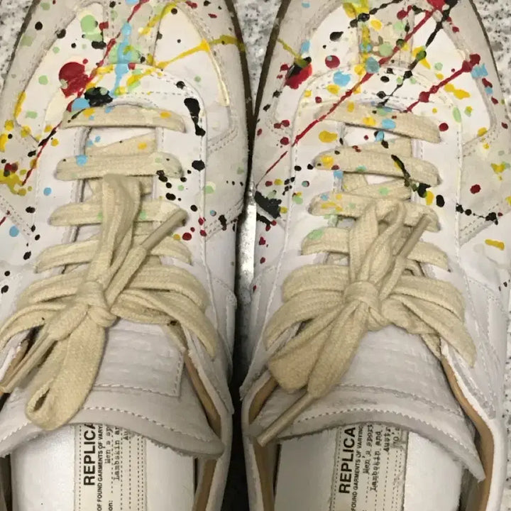 [BUNJANG] Maison Margiela Painted German Army Sneakers / 메종 마르지엘라 독일군 스니커즈 페인팅 37.5(240-245)