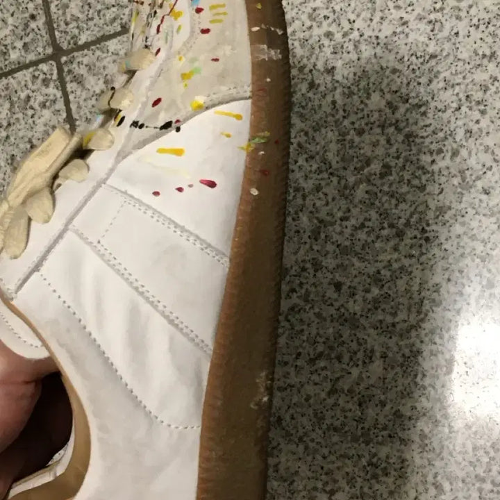 [BUNJANG] Maison Margiela Painted German Army Sneakers / 메종 마르지엘라 독일군 스니커즈 페인팅 37.5(240-245)