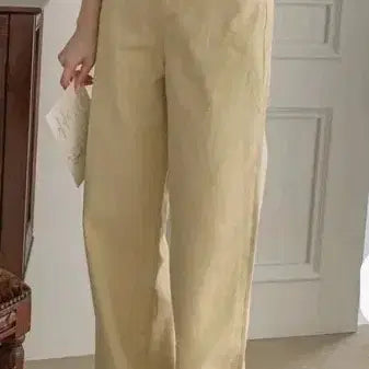 [BUNJANG] Yellow Wide Cotton Pants / 옐로우 와이드롱 코튼 팬츠
