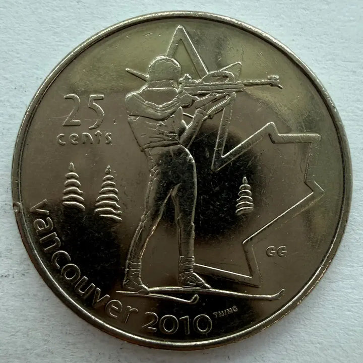 [BUNJANG] 2010 Vancouver Olympics Commemorative Canadian 25 Cent Coin / 2010년 벤쿠버 올림픽 기념 캐나다 25센트 동전 S2931